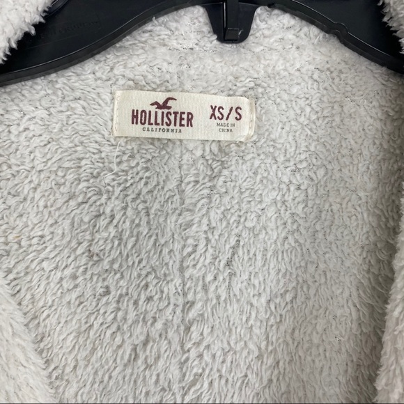 Hollister Cascading Fleece Jacket Cardigan Sz XS S - Picture 4 of 8